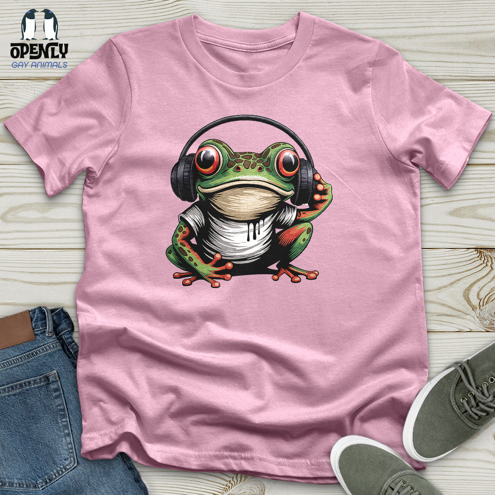 Frog in Headphones Unisex T-Shirt