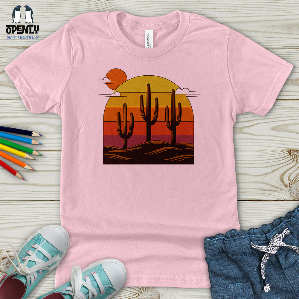 Minimalist Desert Landscape Illustration Youth T-Shirt