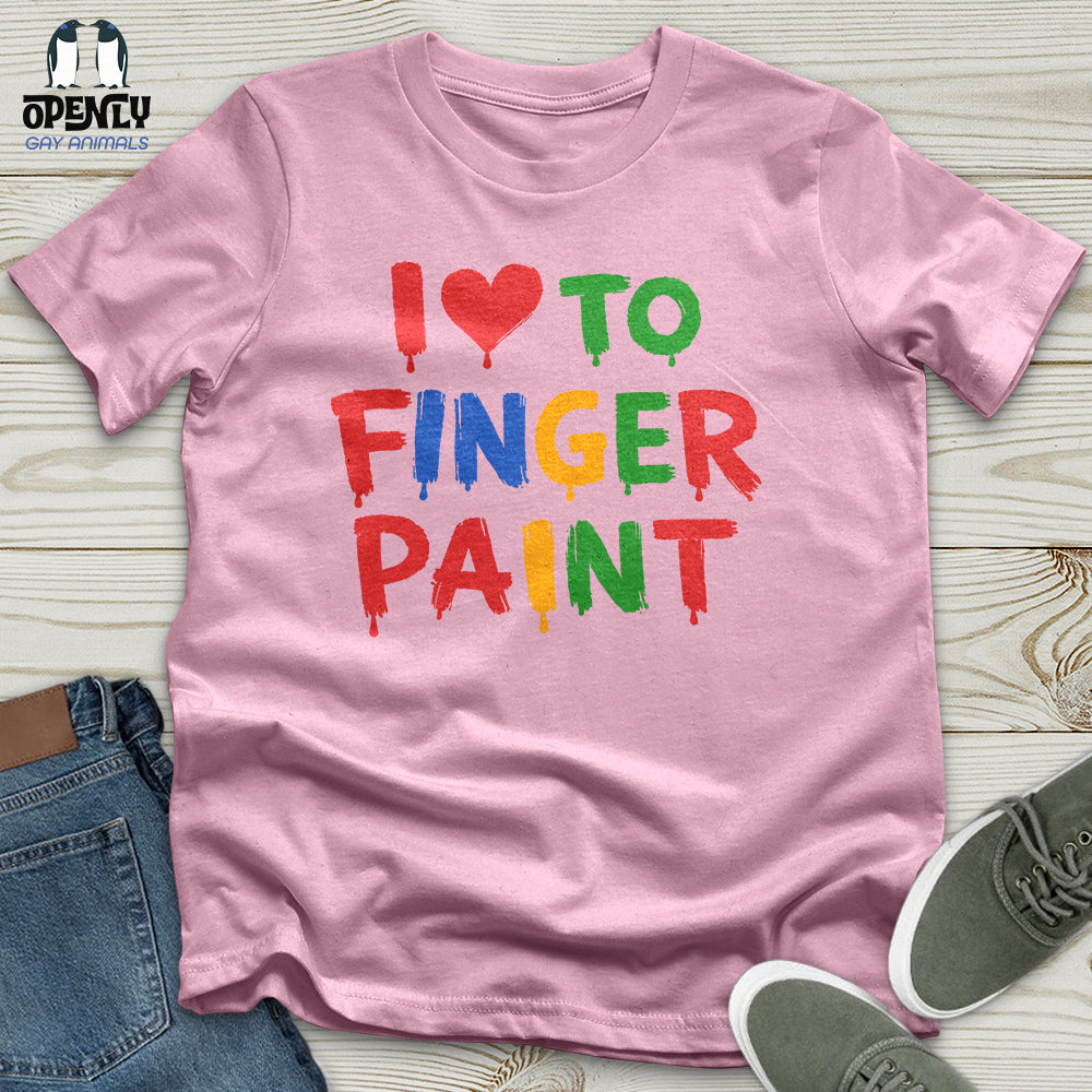 I Love to Finger Paint Male Couple T-Shirt