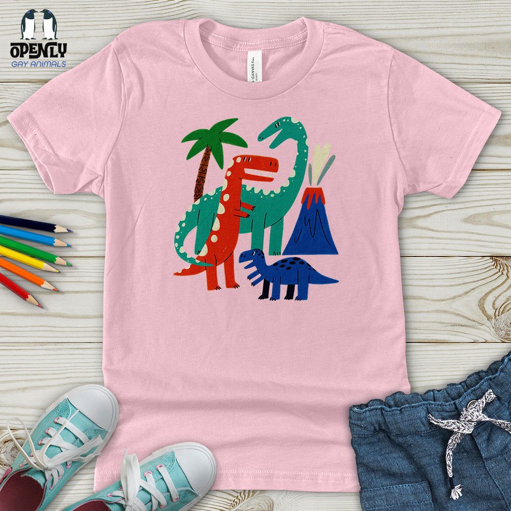 Cartoon Dinosaurs Youth T-Shirt