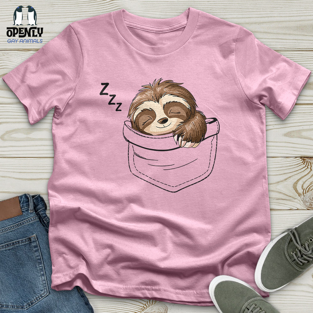 Sloth Sleeping In a Pocket Unisex T-Shirt