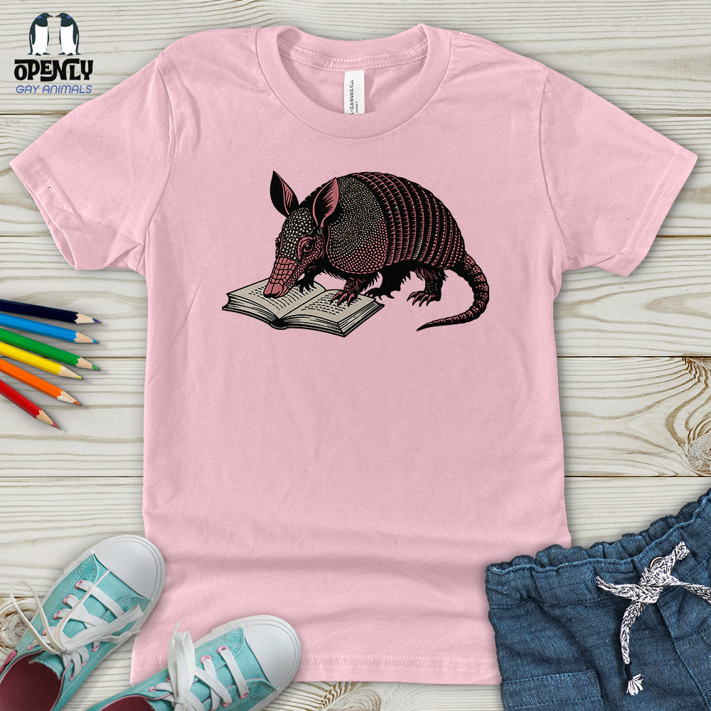 Armadillo Reading Book Youth T-Shirt