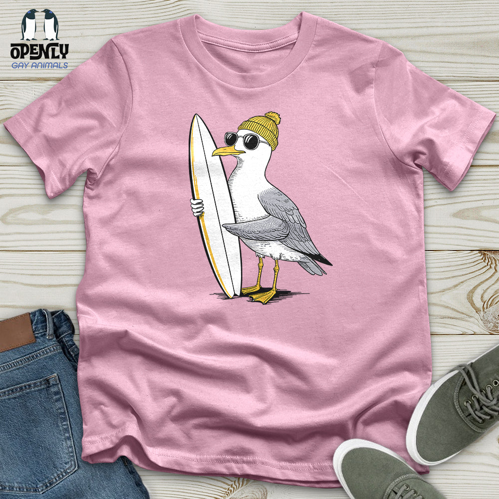 Surfing Seagull Unisex T-Shirt
