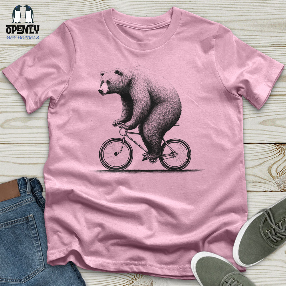 Bear Riding Bike Unisex T-Shirt