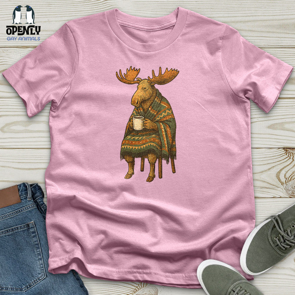 Moose Drinking Coffee Unisex T-Shirt