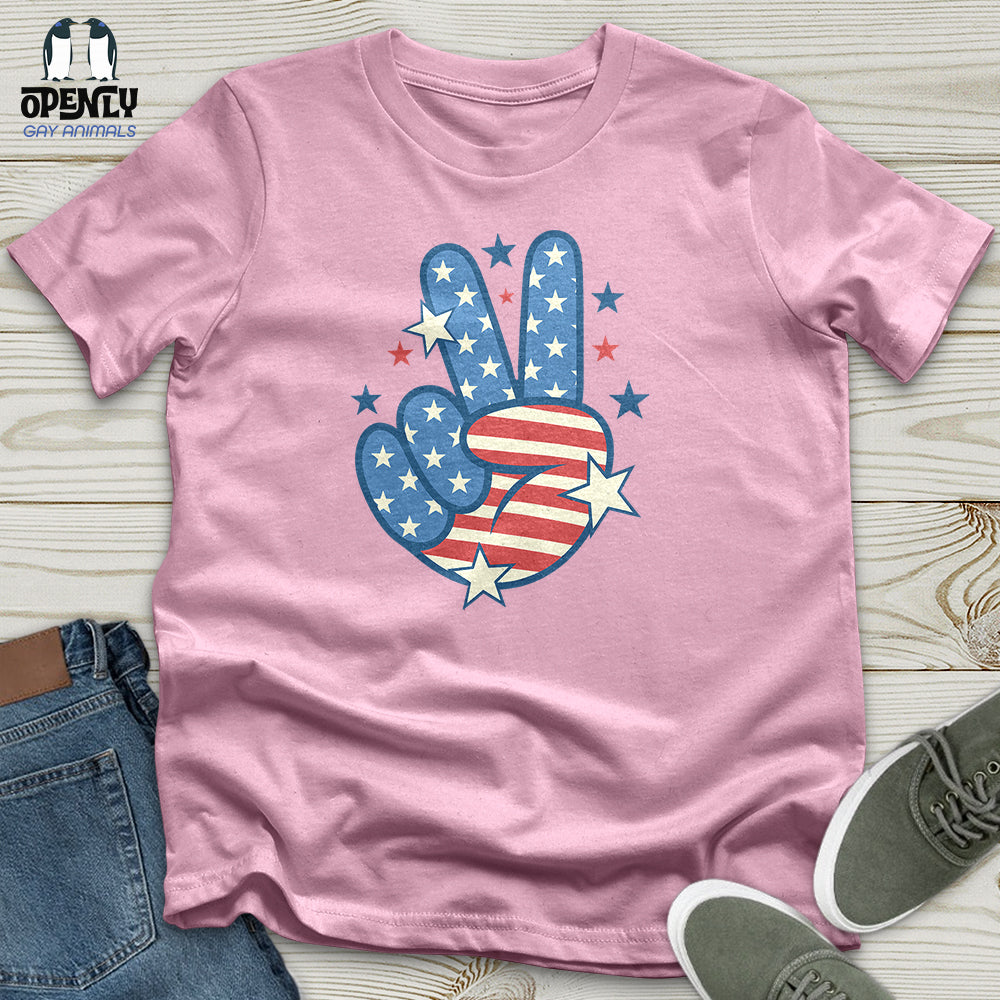 Victory Sign American Unisex T-Shirt