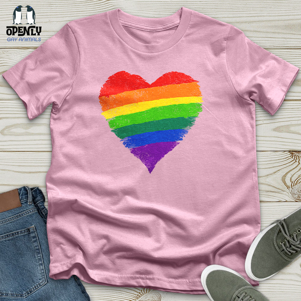 Rainbow Heart Lgbt Ally Unisex T-Shirt