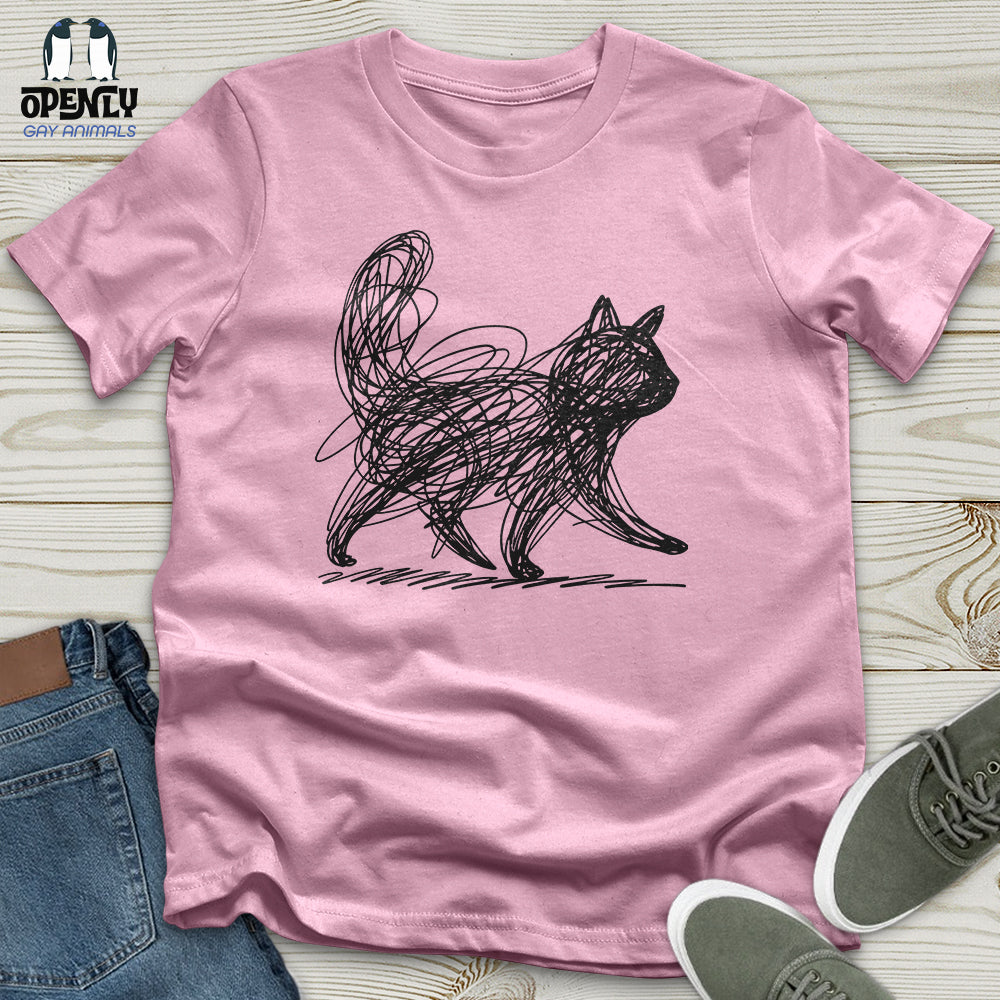 Scribble Cat Unisex T-Shirt
