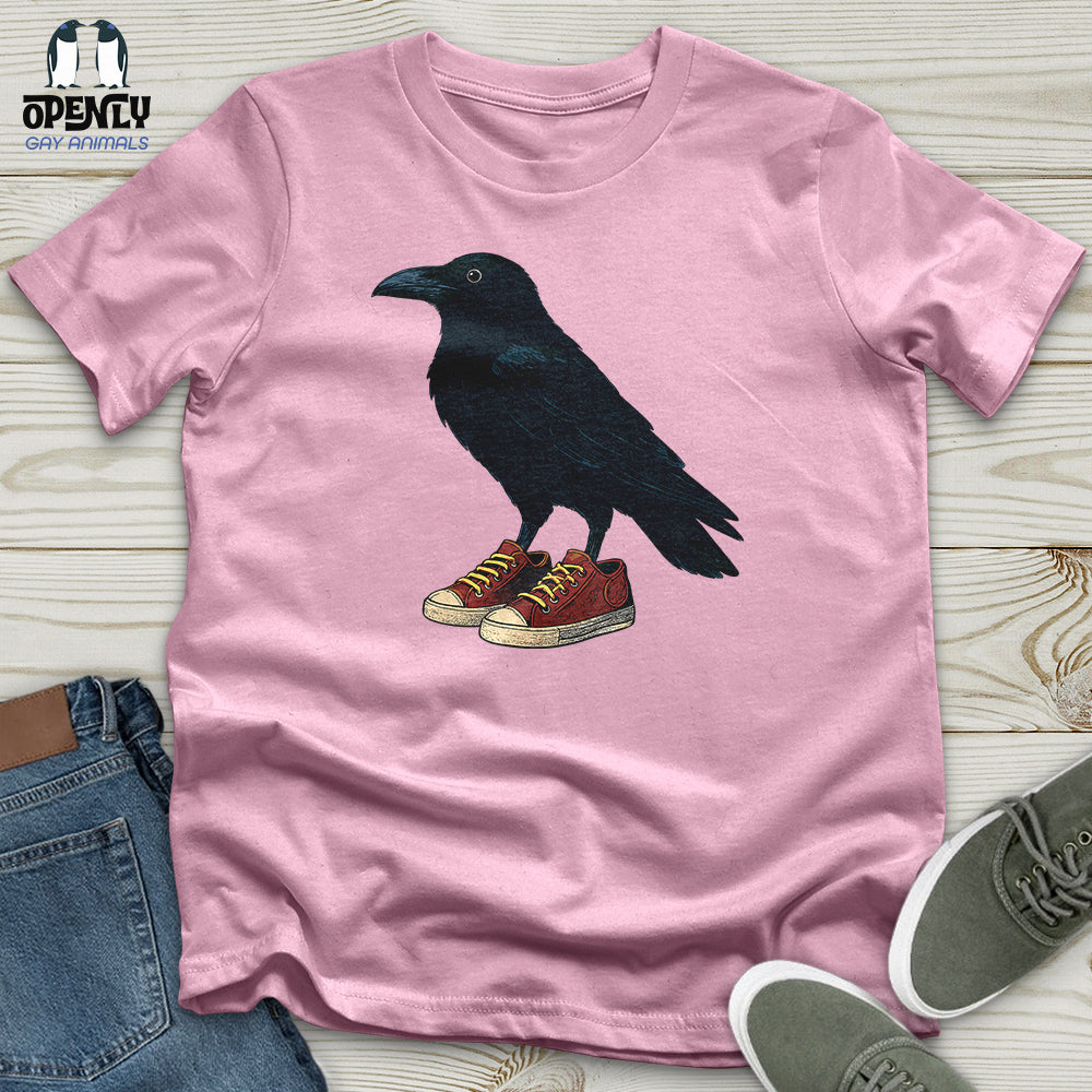 Raven Wearing Sneakers Unisex T-Shirt