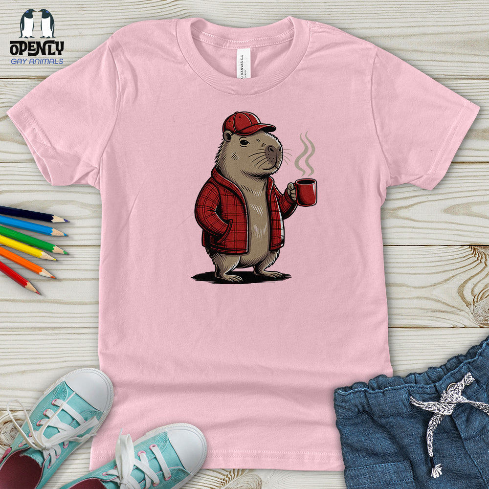 Caffeinated Capybara Youth T-Shirt