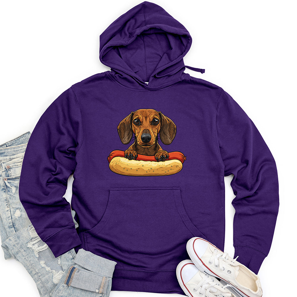 Dachshund Hotdog Hug Unisex Midweight Hoodie