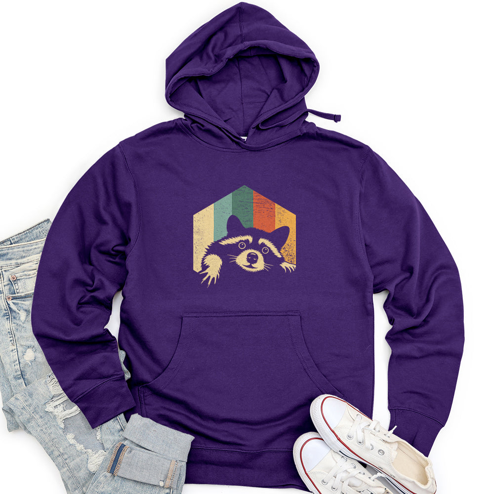 Retro Raccoon Unisex midweight hoodie