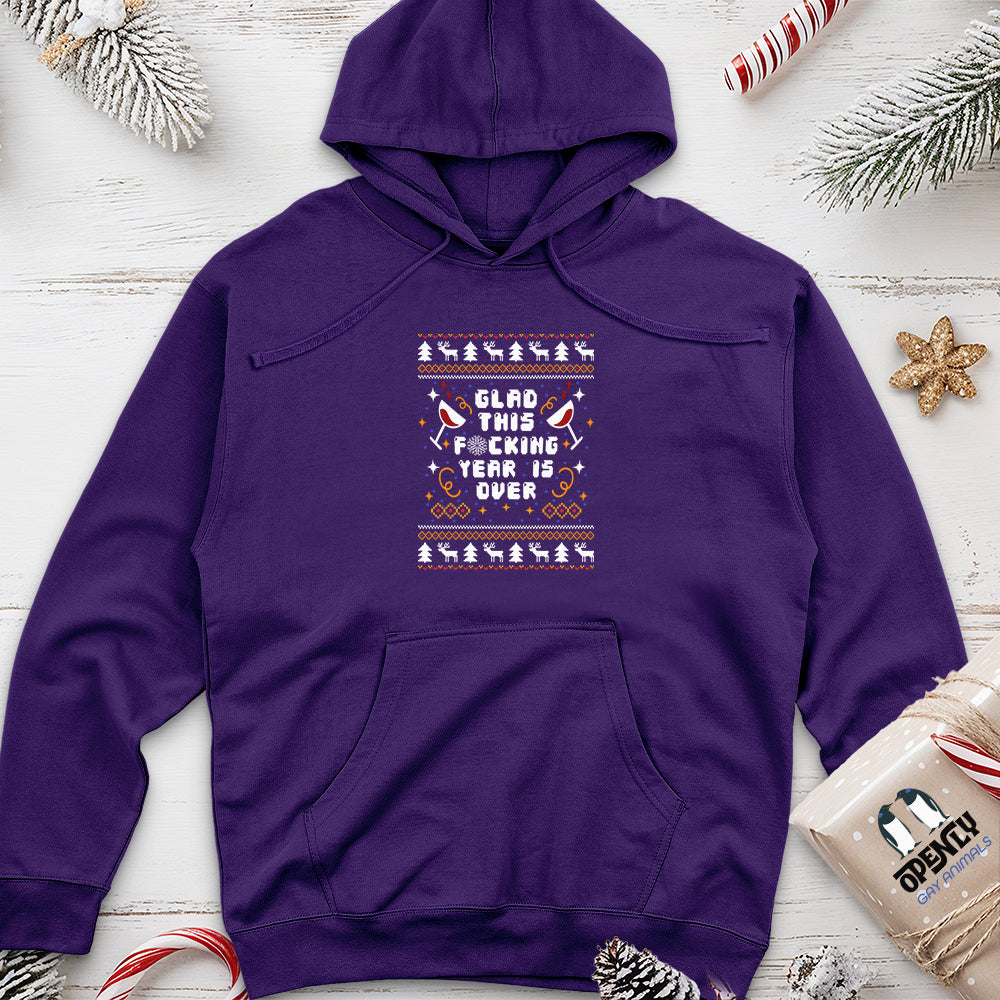 Glad This Fucking Year is Over Unisex Midweight Hoodie