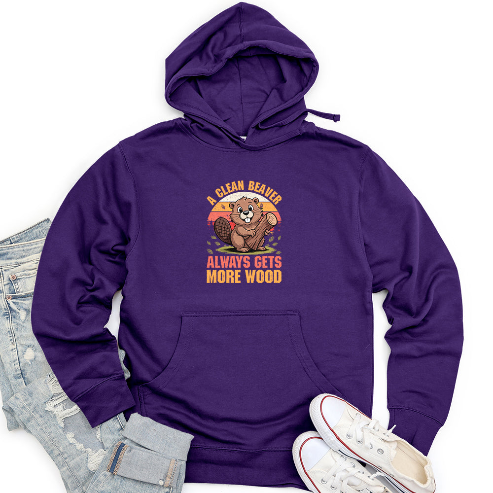 A Clean Beaver Unisex midweight hoodie