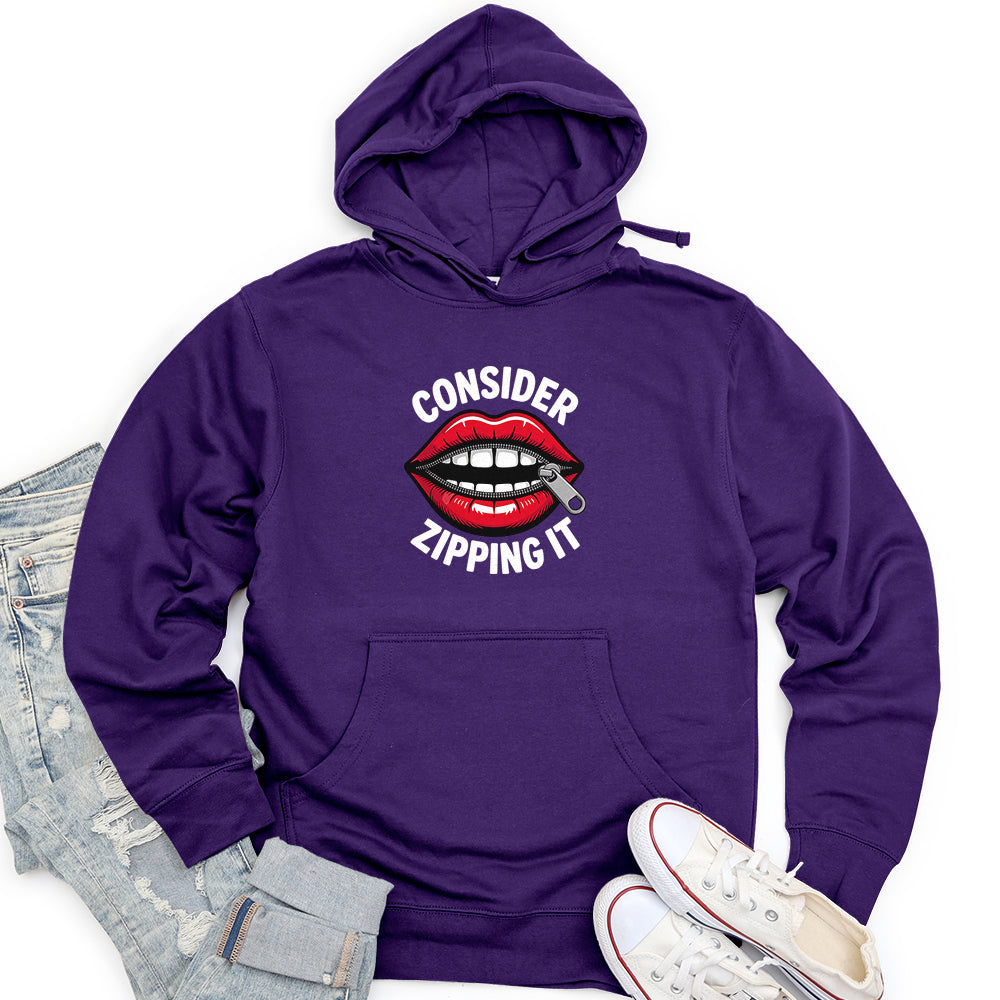 Consider Zipping It Unisex midweight hoodie