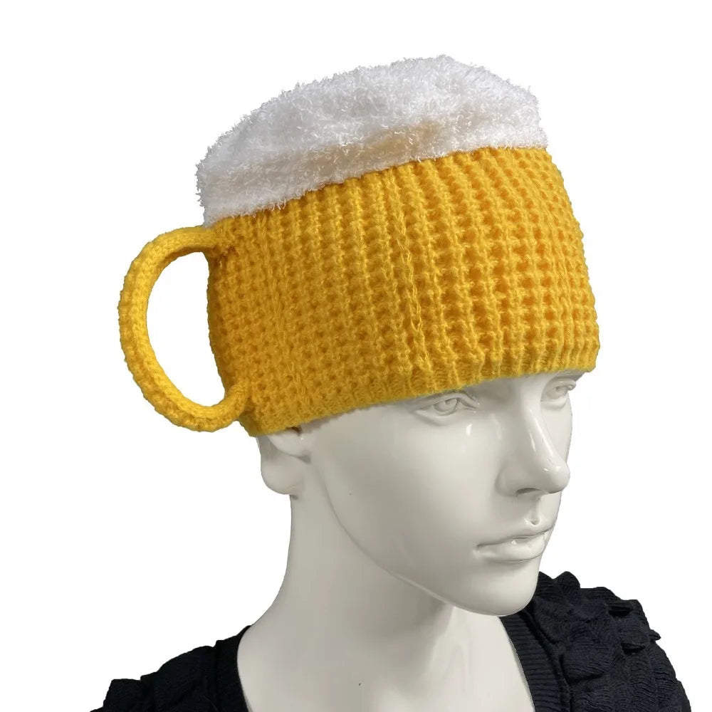 Beer Mug Beanie - Unisex - Versatile Pullover Cap - Fun Gift!