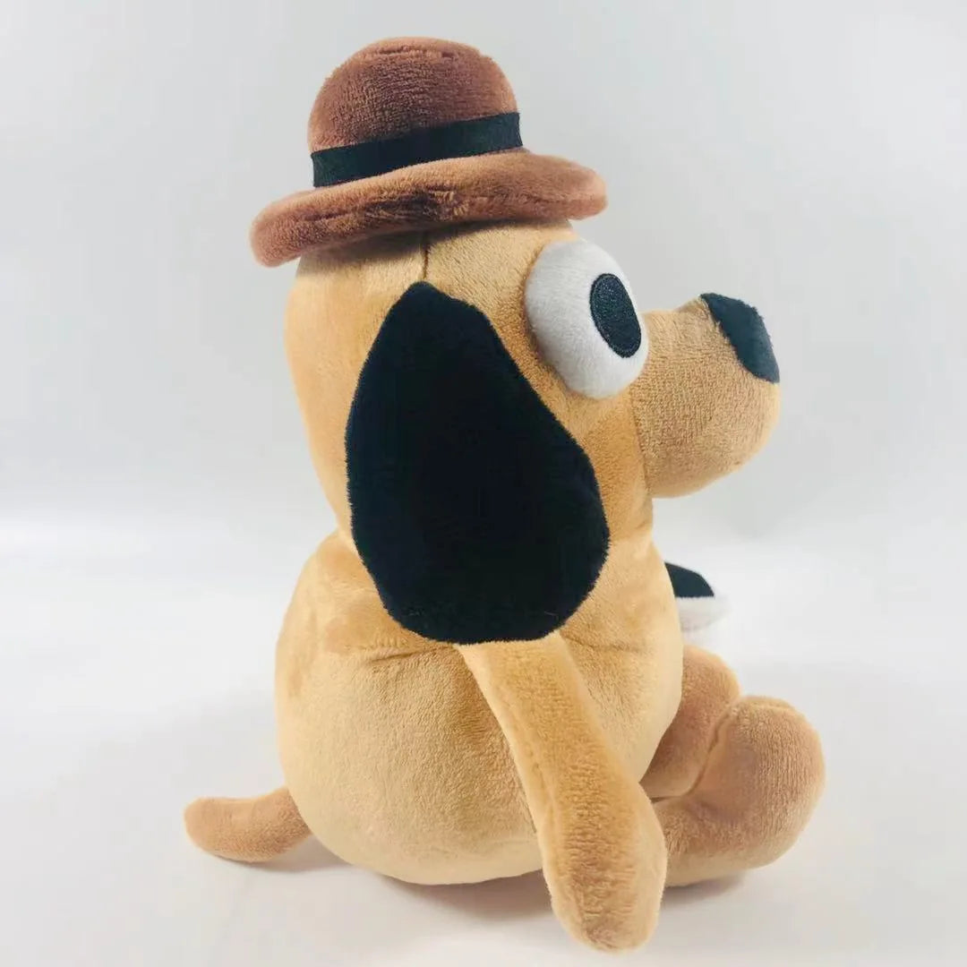 25cm This Is Fine Meme Coffee Dog Plush Toy