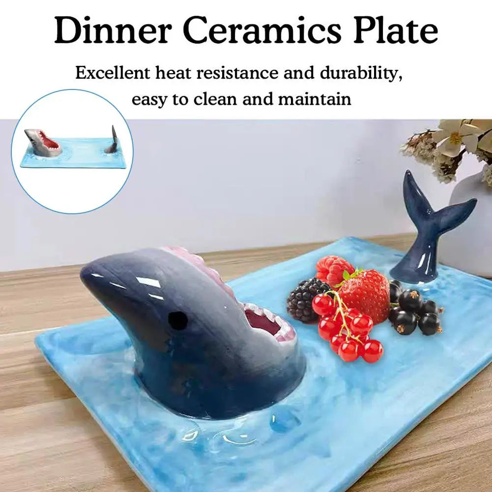 Ceramic Shark Sushi Plate