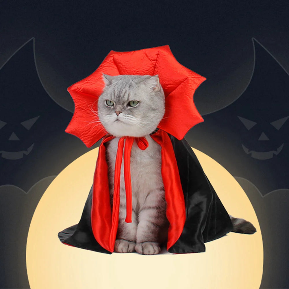 Halloween Vampire Cloak For Cat Kitten or Small Dog