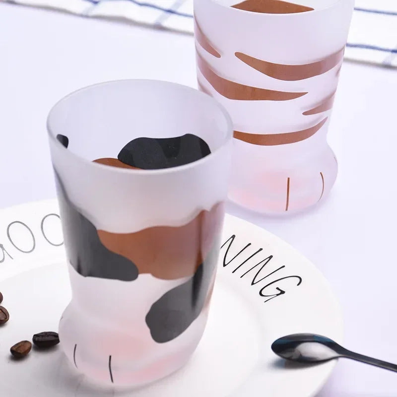 300ML Cute Glass Cat Paw Cup