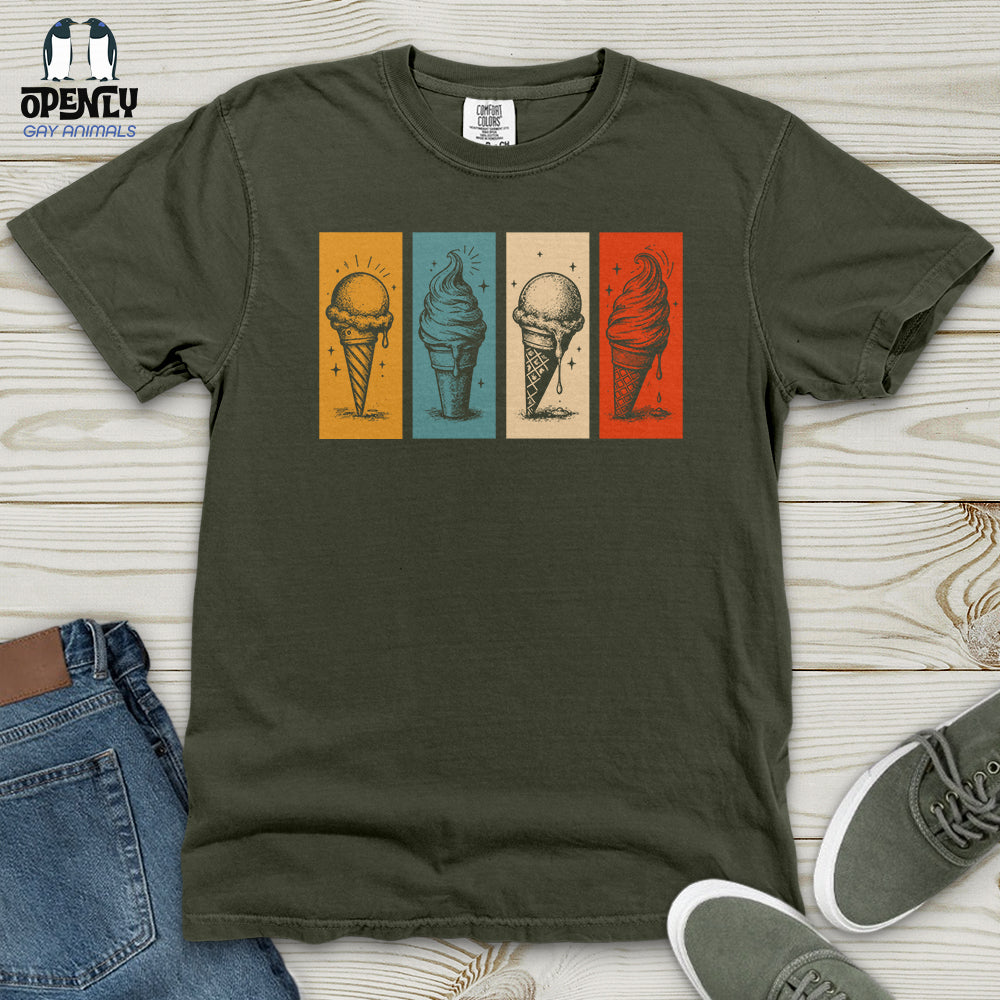 Stained Glass Ice-Cream Heavy Cotton Comfort Colors Tee