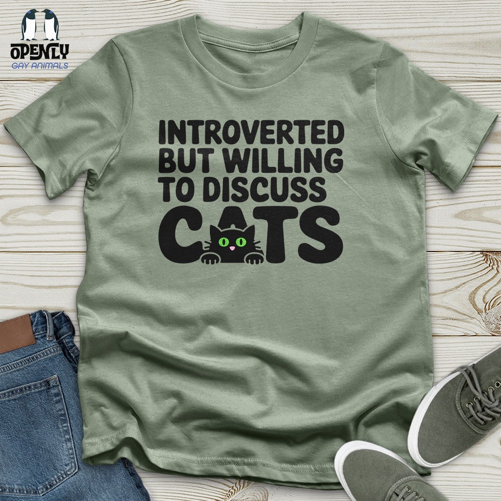 Introverted But Willing To Discuss Cat Unisex T-Shirt