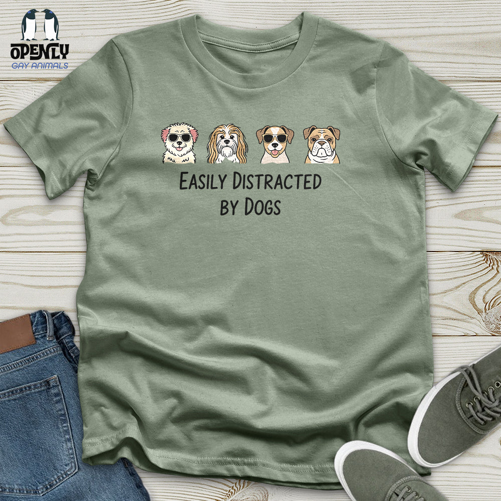 Men's Easily Distracted by Dogs Unisex T-Shirt