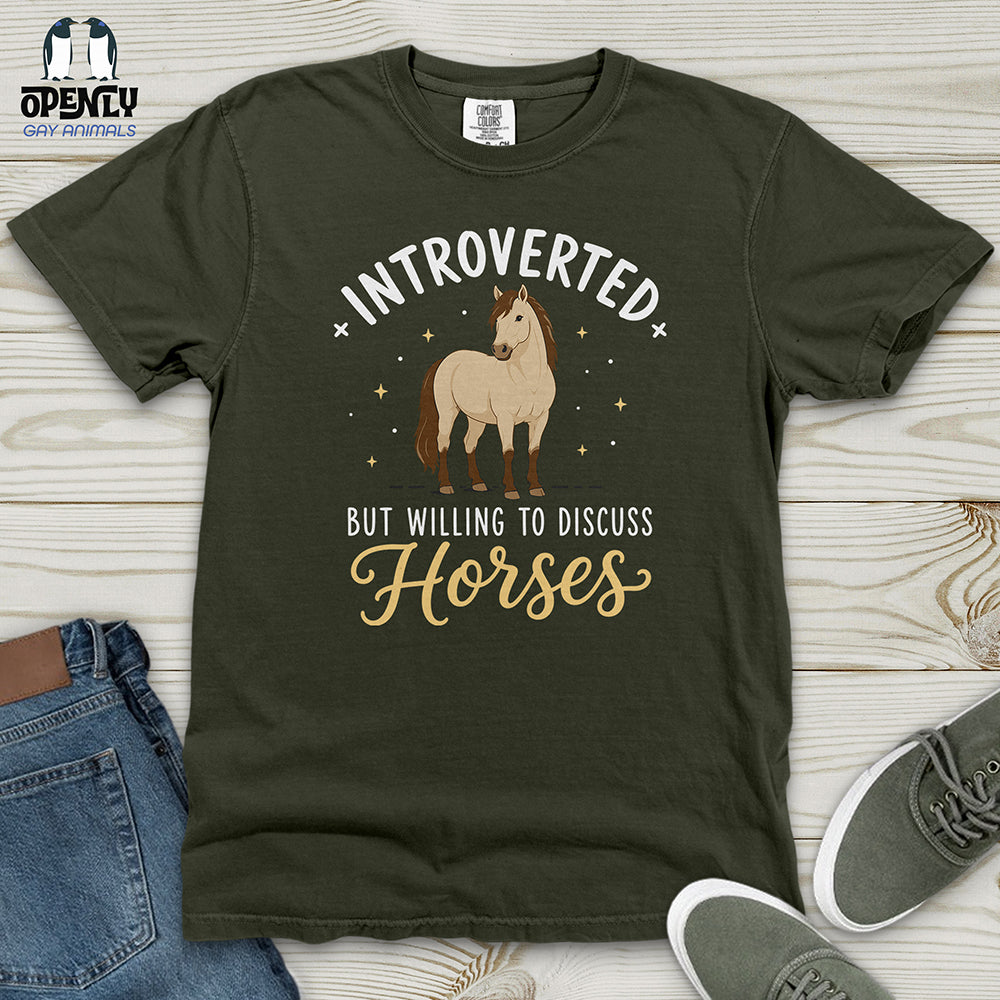 Introverted Horse Badge Heavy Cotton Comfort Colors Tee