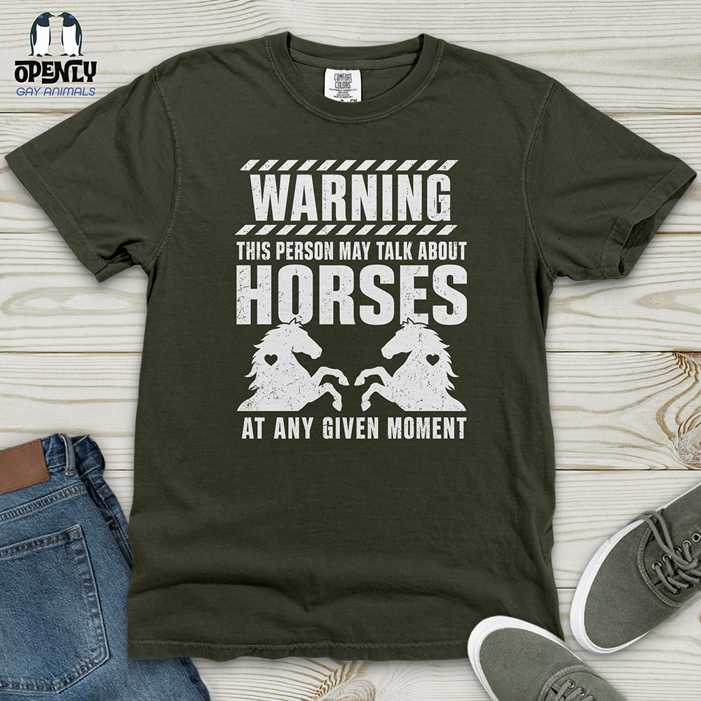 Horse Talk Warning Heavy Cotton Comfort Colors Tee