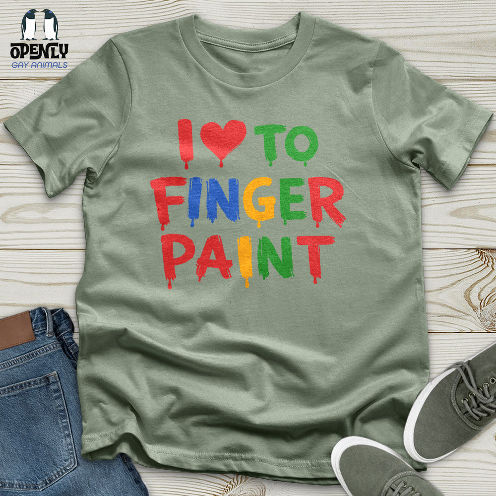 I Love to Finger Paint Male Couple T-Shirt
