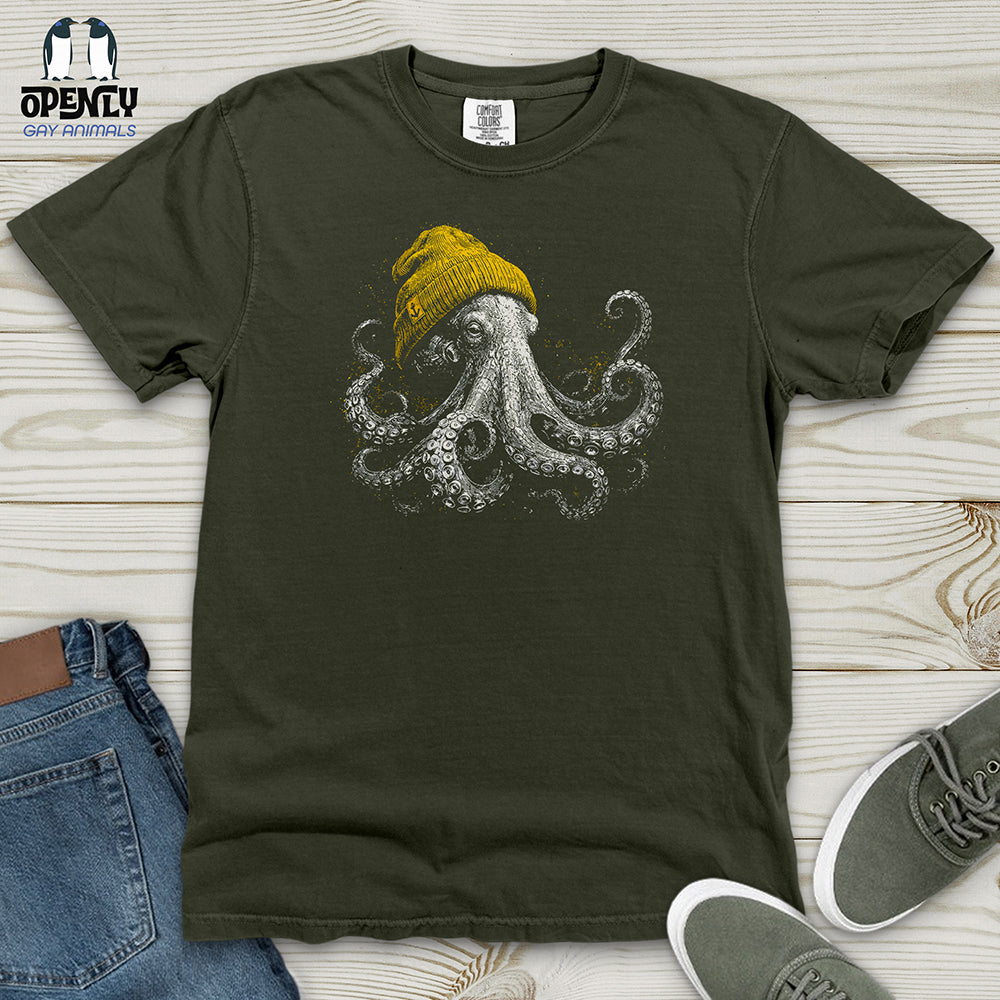 Winter Octopus Heavy Cotton Comfort Colors Tee