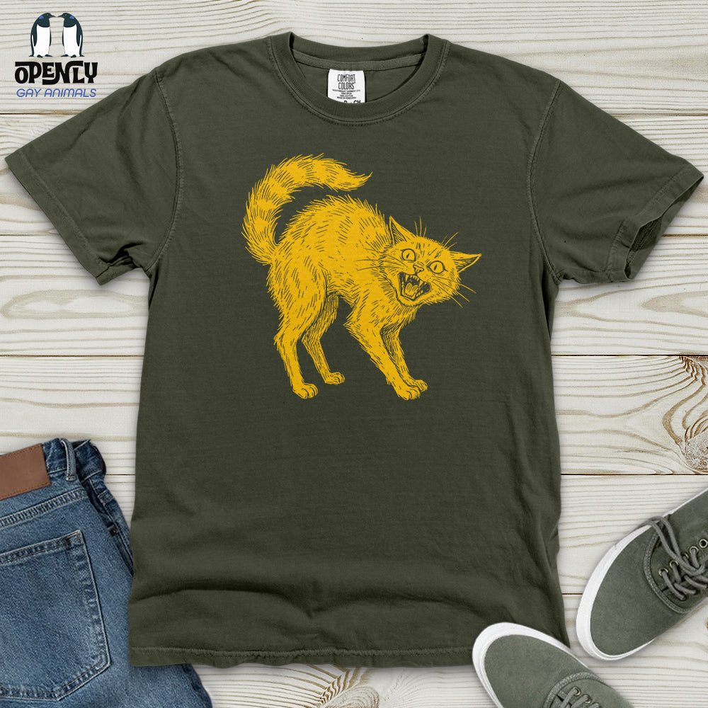 Horrible Japanese Cat Heavy Cotton Comfort Colors Tee