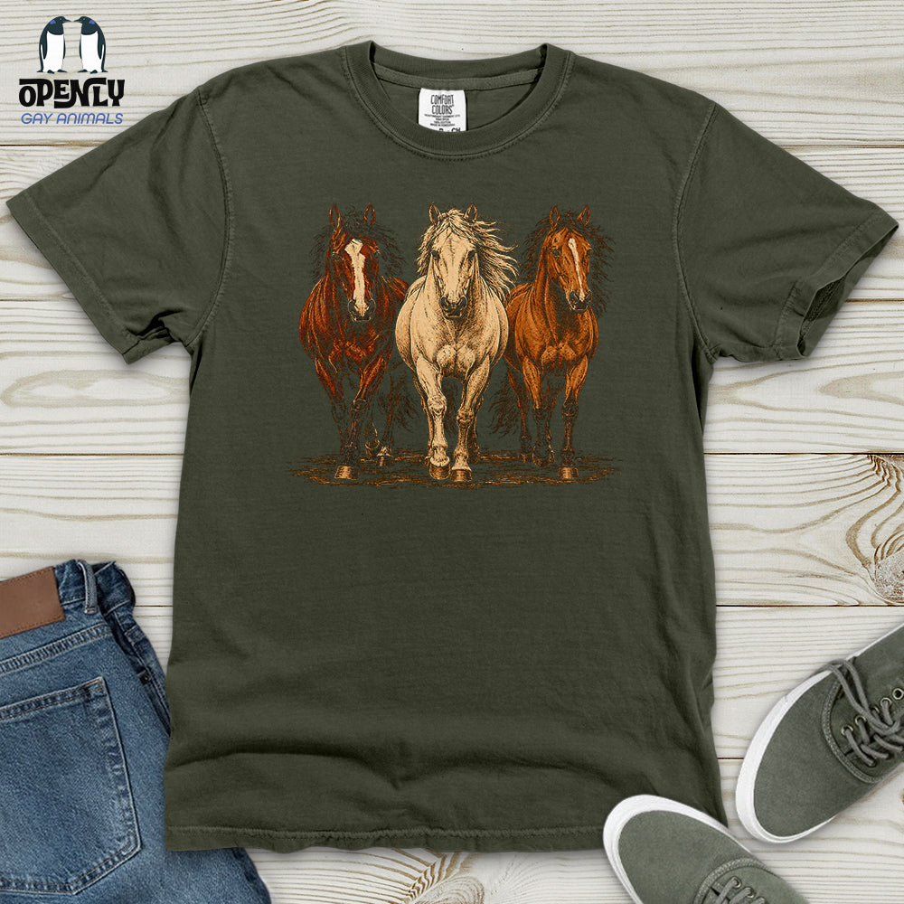 Horses Heavy Cotton Comfort Colors Tee
