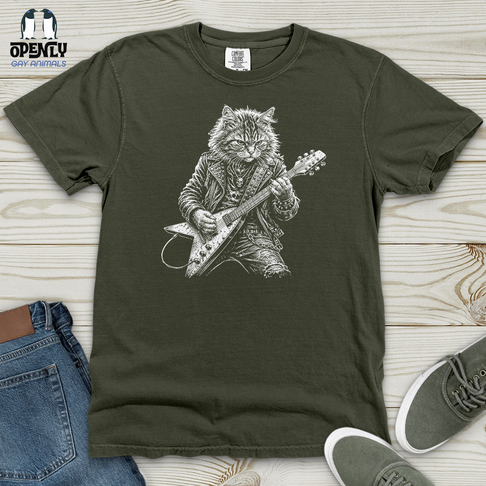 Cat Rockstar Heavy Cotton Comfort Colors Tee