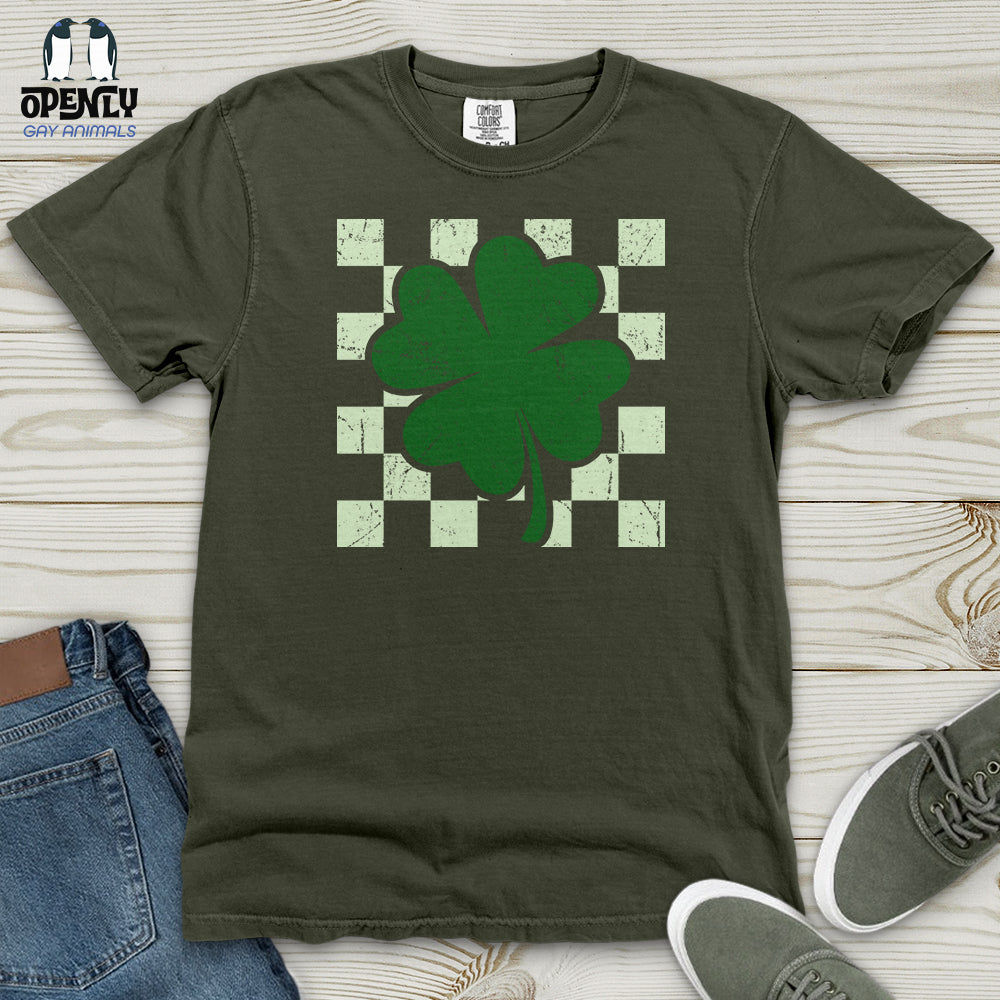 Checkered Shamerock Heavy Cotton Comfort Colors Tee