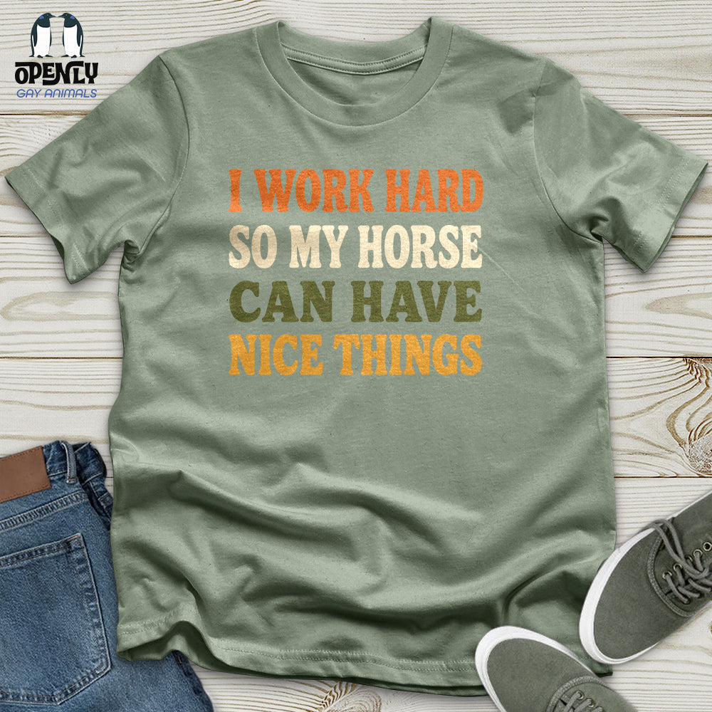 Work Hard Horse Layout Unisex T-Shirt