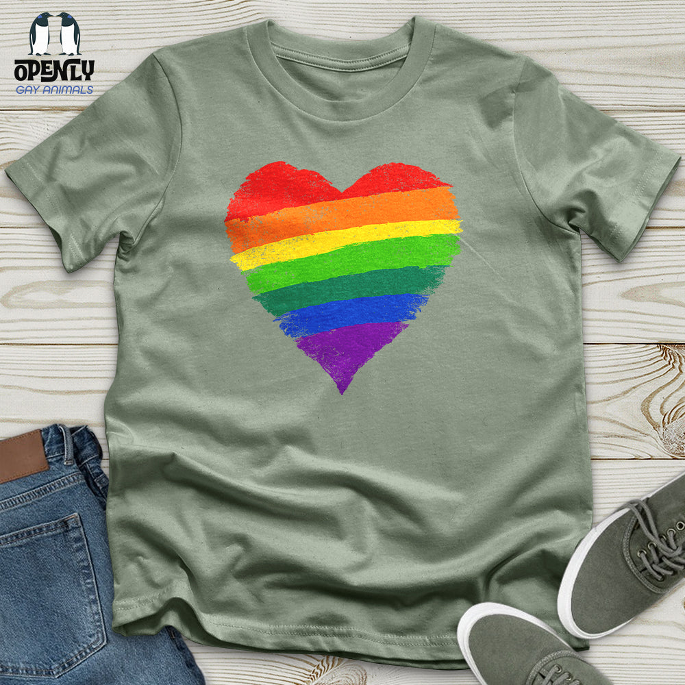 Rainbow Heart Lgbt Ally Unisex T-Shirt