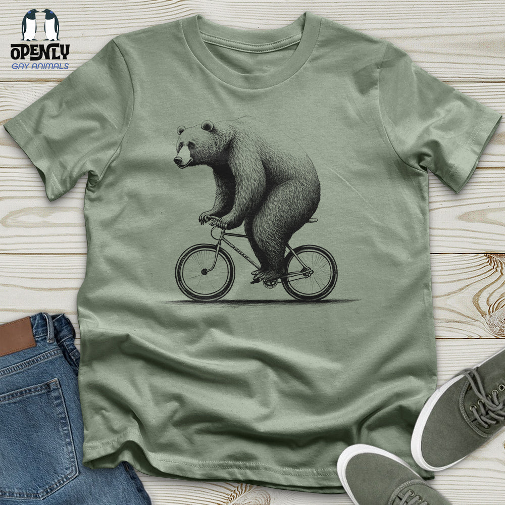 Bear Riding Bike Unisex T-Shirt