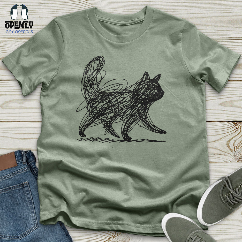 Scribble Cat Unisex T-Shirt
