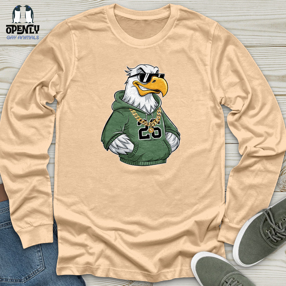 A Cool, Urban-Styled Eagle Unisex Long Sleeve Tee
