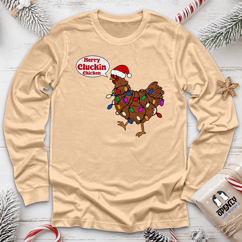 Merry Cluckin Chicken Unisex Long Sleeve Tee