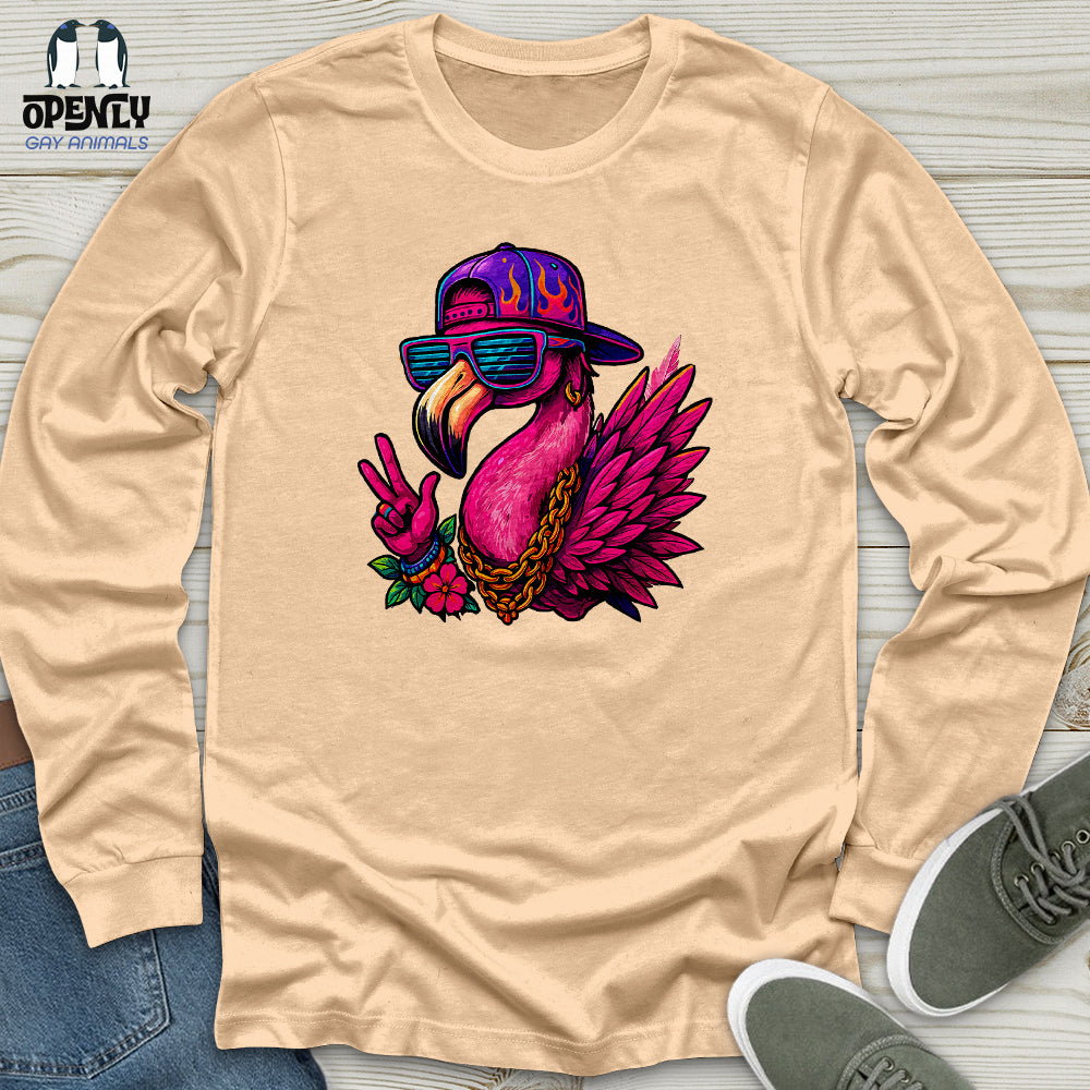 Funny Flamingo Unisex Long Sleeve Tee