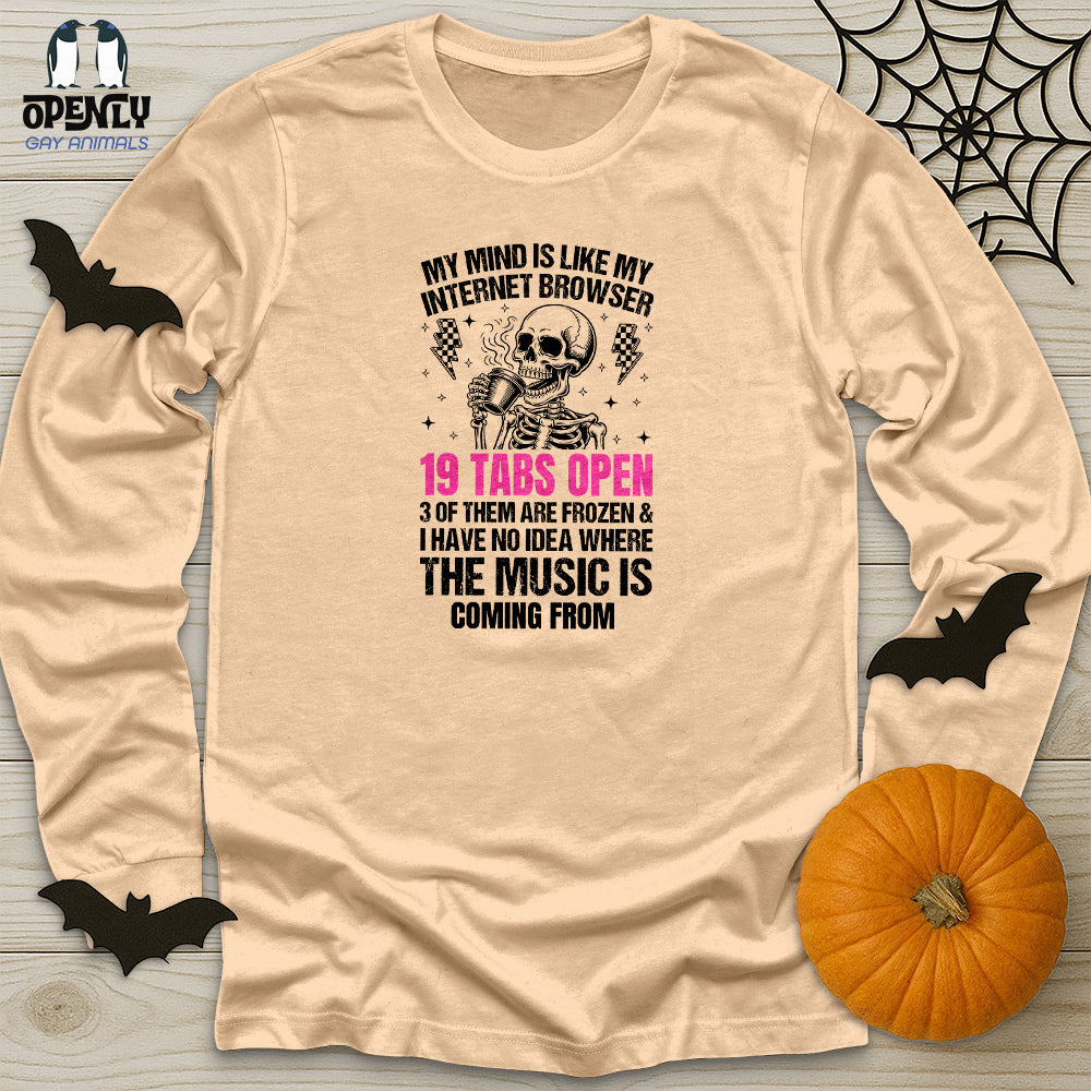 Mind Like a Browser Unisex Long Sleeve Tee