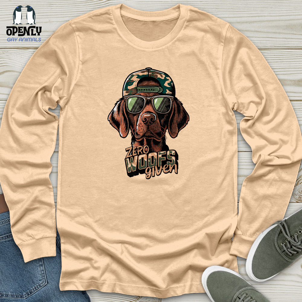 Zero Woofs Given Unisex Long Sleeve Tee