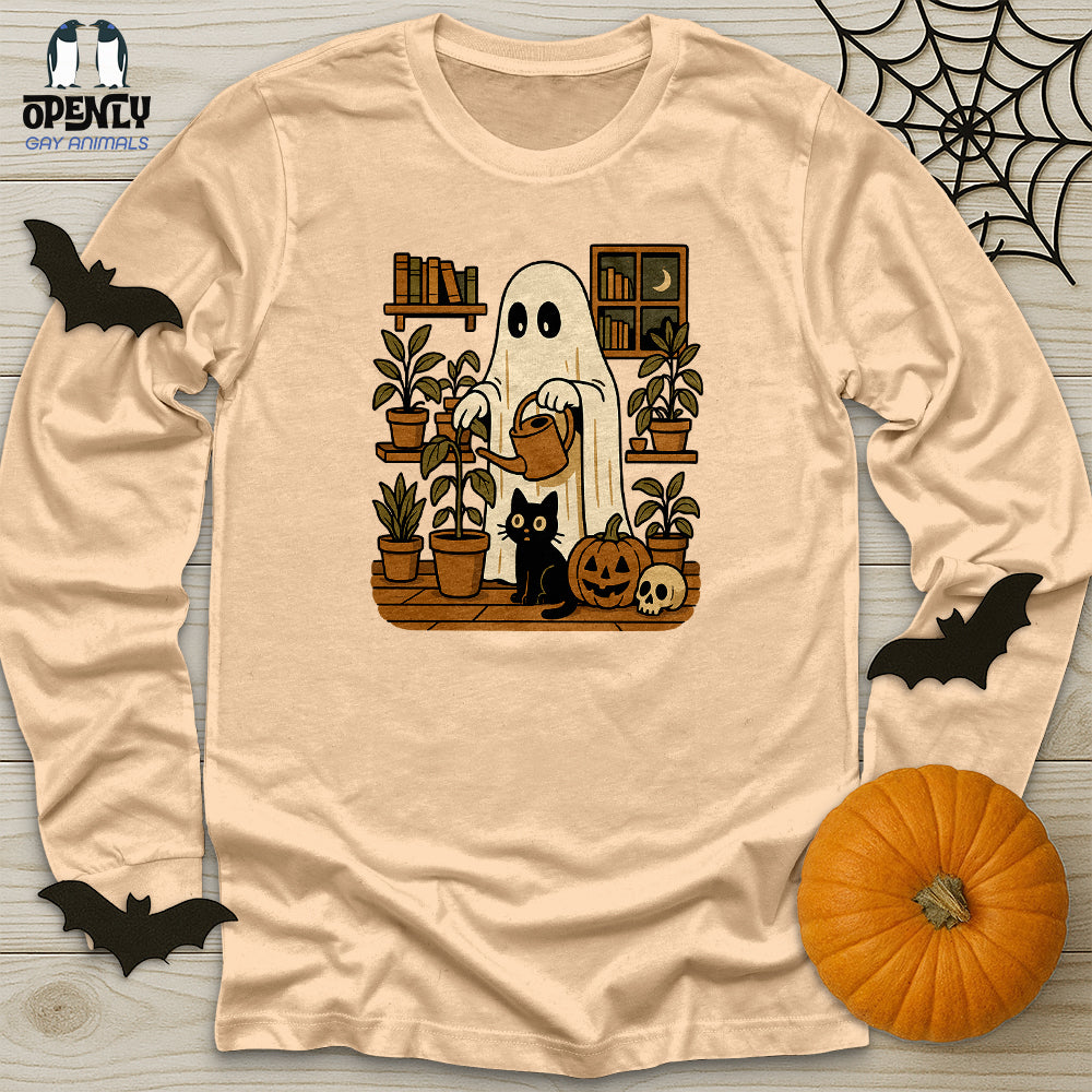 Retro Ghost Gardening Unisex Long Sleeve Tee