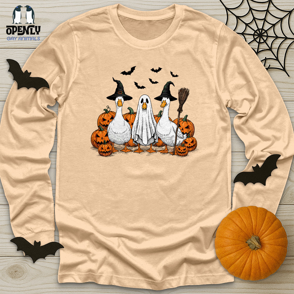 Boo Ghost Goose Unisex Long Sleeve Tee
