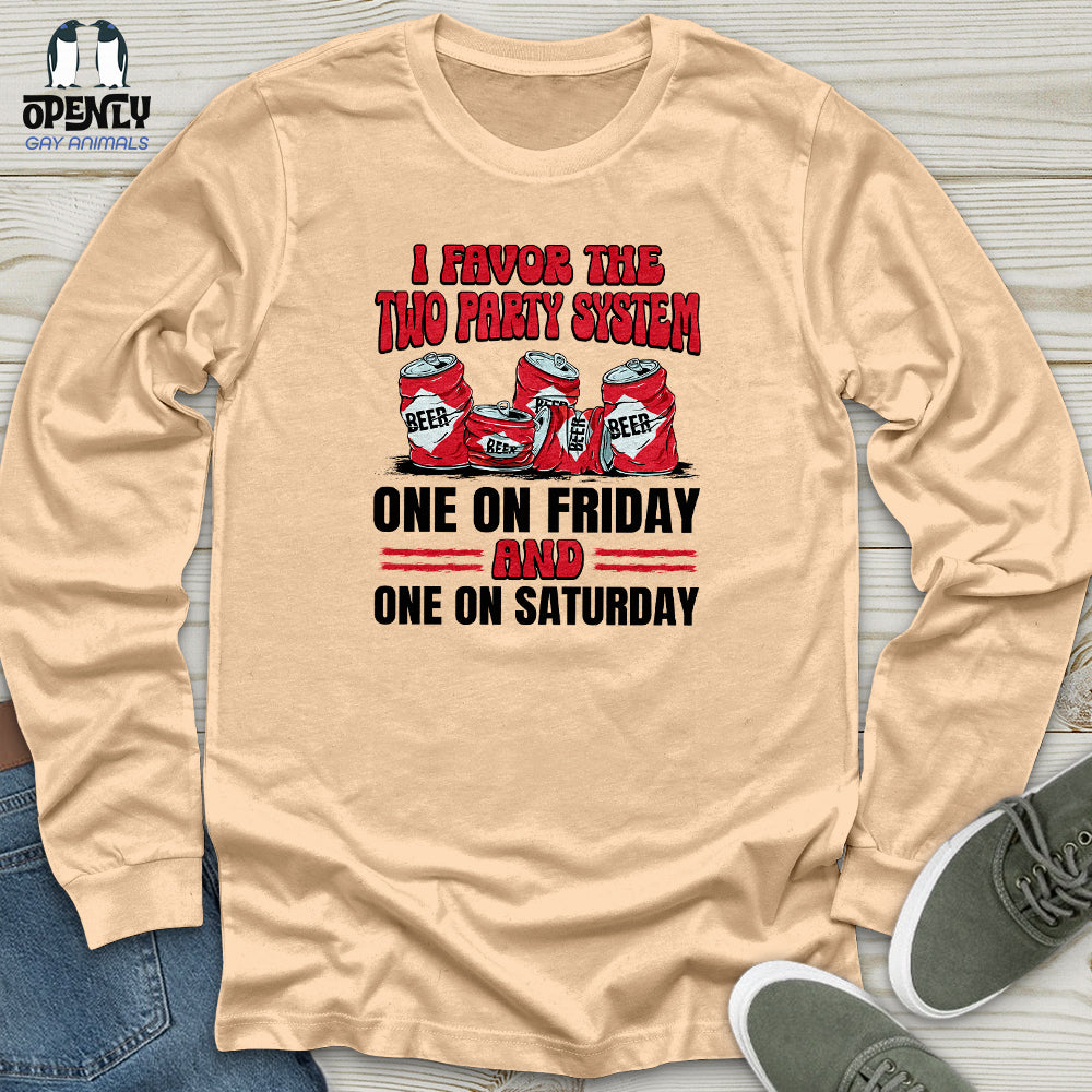 Two Party System Unisex Long Sleeve Tee