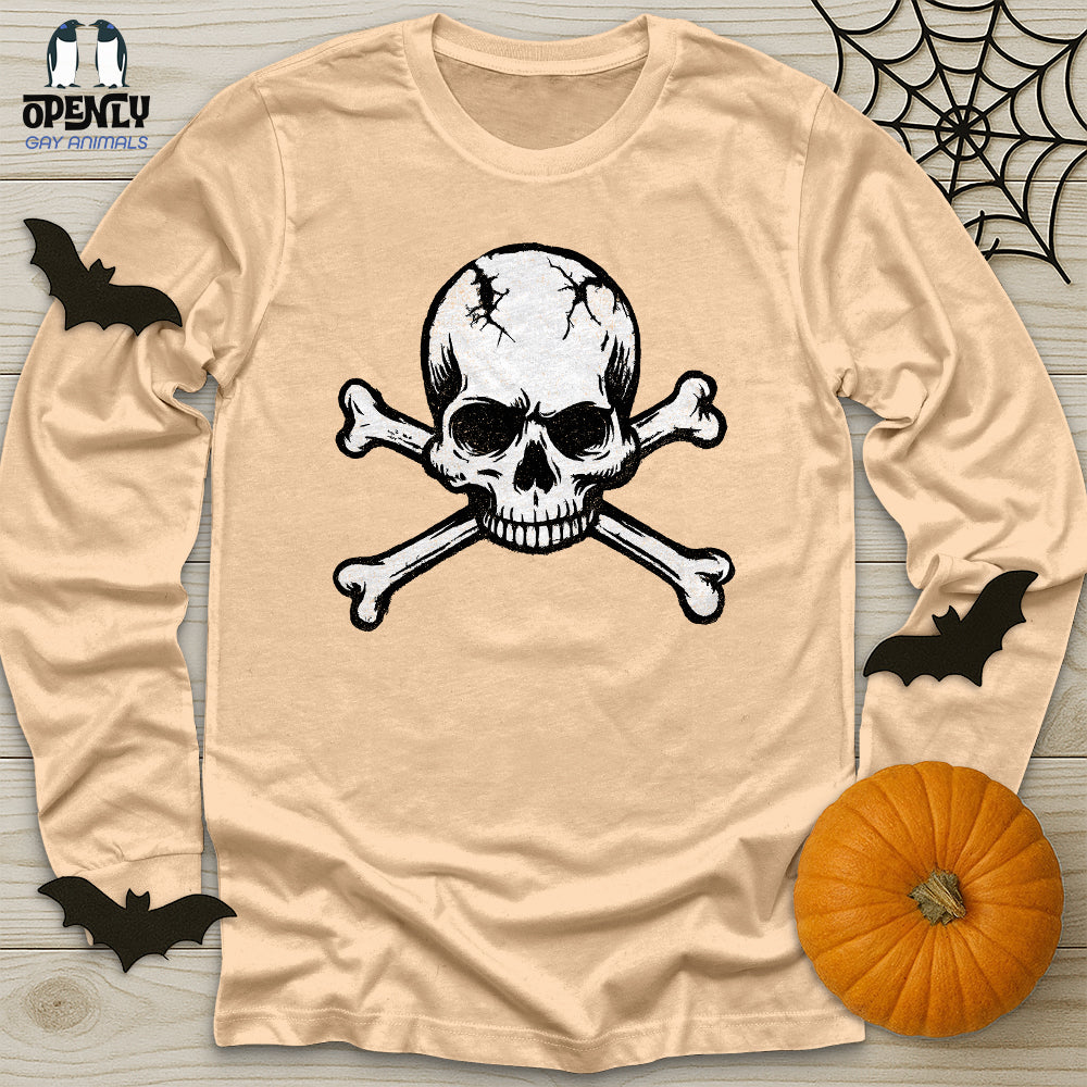 Skull Crossbones Unisex Long Sleeve Tee