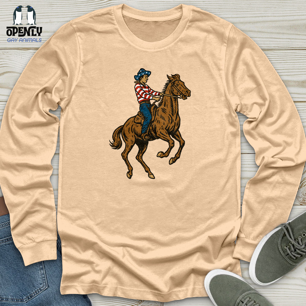 Cowboy 4th of July Unisex Long Sleeve Tee