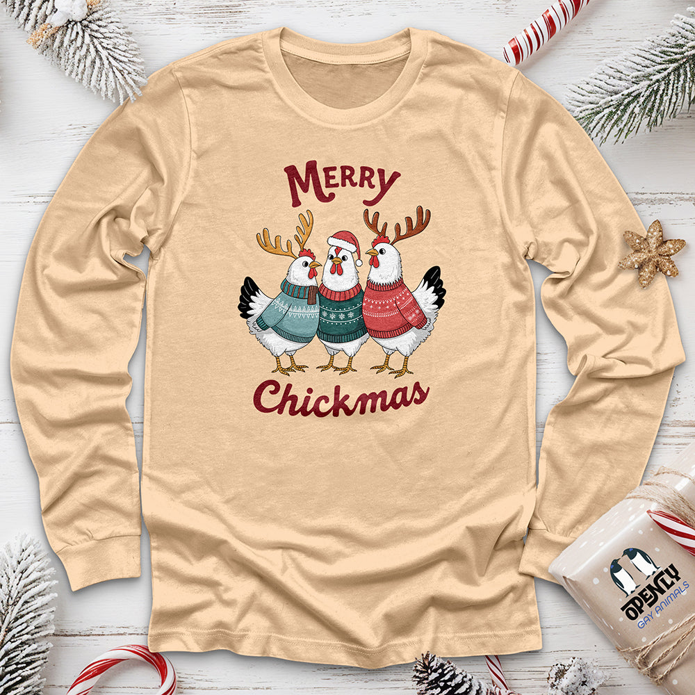 Merry Chickmas Unisex Long Sleeve Tee